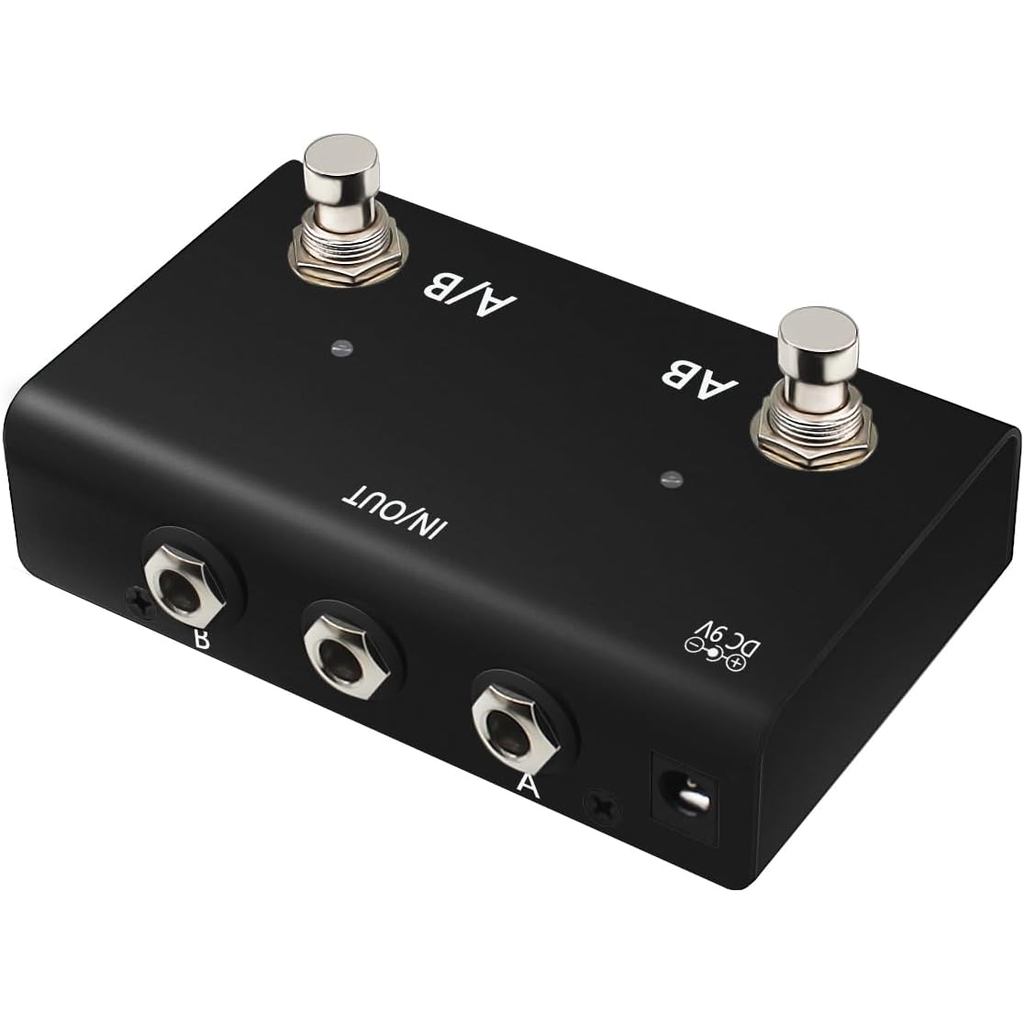 ABY Pedal Channel Switch Box Line AB Selector True Bypass สําหรับกีตาร์เหยียบ