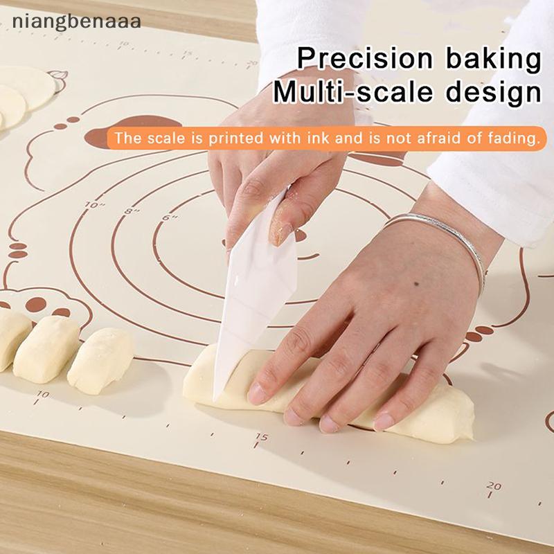 (niangbenaaa) 1 ชิ้นซิลิโคน Pastry Mat Baking Mat Non-Stick Dough Mats Pastry Mats สําหรับ Rolling D
