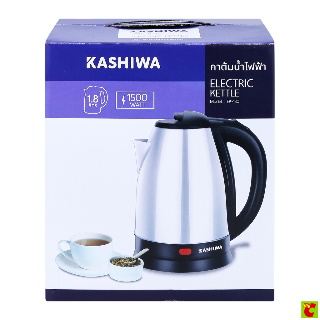 คาชิวา กาต้มน้ำไฟฟ้า 1.7 ล. รุ่น EK180 สีเงิน - รูปที่ 2