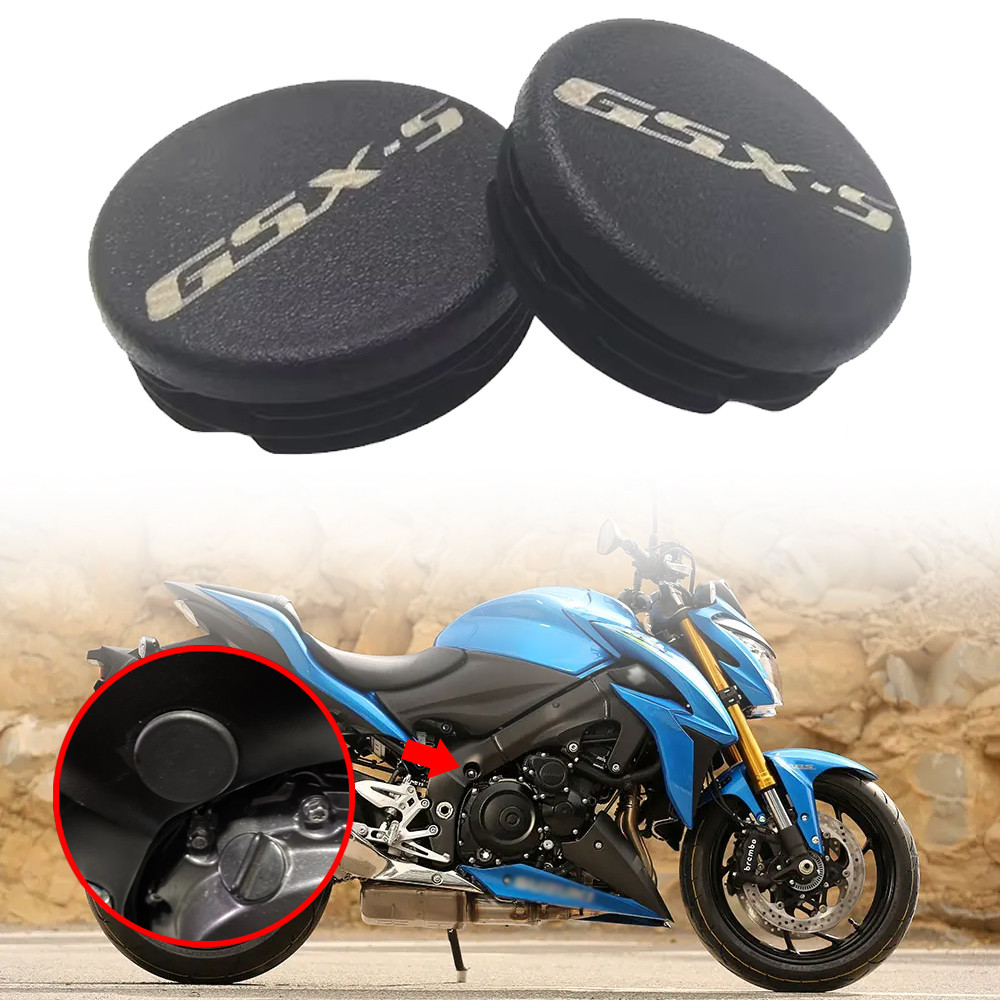 2pcs กรอบฝาครอบรถจักรยานยนต์กรอบ End Caps ปลั๊กตกแต่งชุด Fit สําหรับ Suzuki GSX-S1000/1000F/1000GT 2015-2020 2019