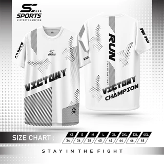 SC Sports เสื้อกีฬา เสื้อพิมพ์ลาย Run04-ขาว งานจริงสวย สีสด หนา145g นุ่มลื่นใส่สบาย