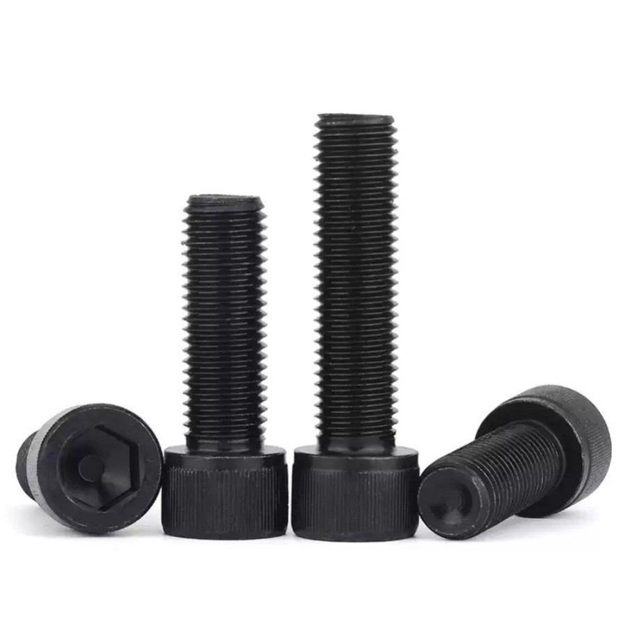 น็อต สกรู หัวจม 6 เหลี่ยม เหล็กแข็ง 12.9 เกลียวมิล / Hex Socket Head Cap Machine Screw 12.9 Grade / น็อตดำ หัวจม เกรด 12.9 แข็งพิเศษ สกรูชุบแข็งดำ เกลียวมิล/ สกรูหัวจม ดำ น็อตหกเหลี่ยม น็อตเบอร์ – M3/M4/M5/M6/M8/M10/M12 *L=30-150MM-ZHX-LB-1-MB ราคา ถูกที่สุด ดีลบีเคเค แกลเลอรีภาพที่ 6