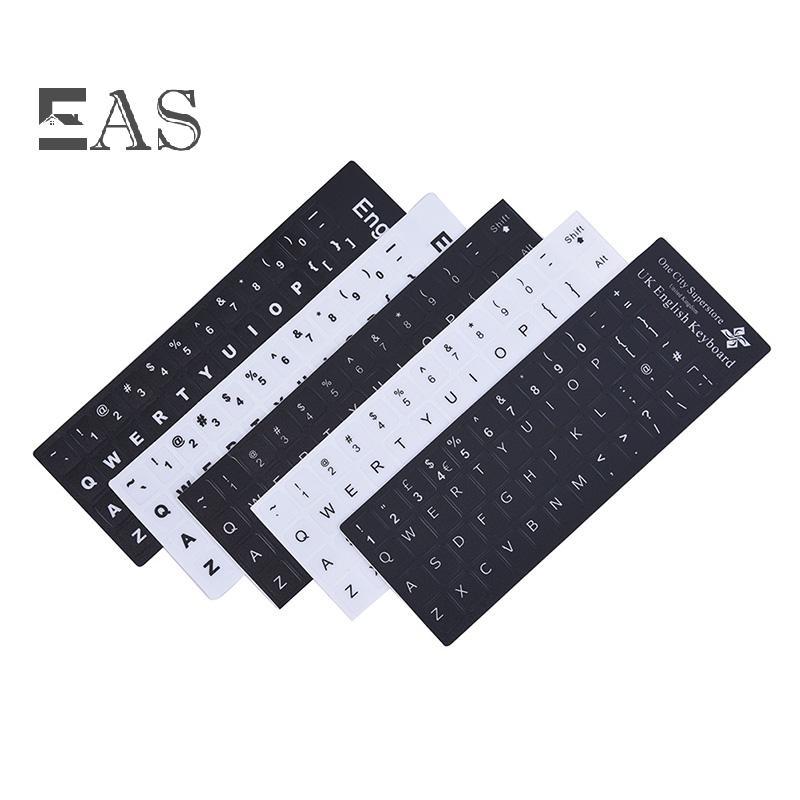 [EA] สติ๊กเกอร์เปลี่ยนคีย์บอร์ดภาษาอังกฤษ สีขาวบน ck Any PCputer Laptop TH