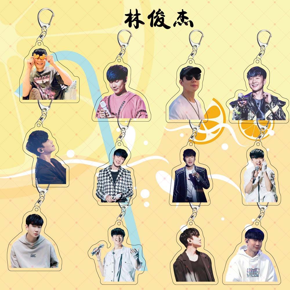 全球潮工具具具林木瓜动自动亚克力面手链书包挂件อิน创意明星立牌JJ Line รอบอะคริลิสองด้านพวงกุญแจMD