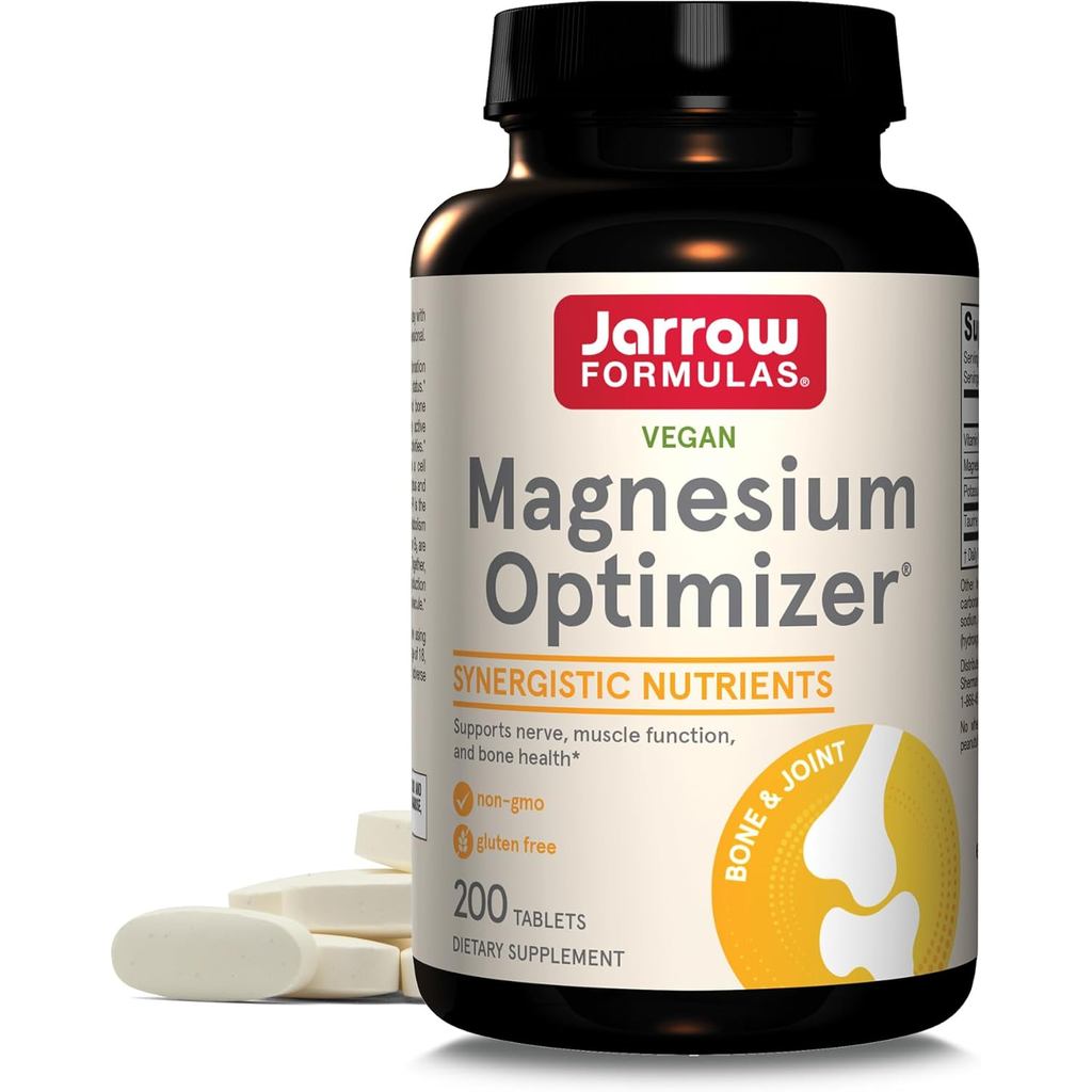 สูตร Jarrow Magnesium Optimizer - 200 เม็ด - รองรับฟังก์ชั่นสุขภาพกระดูกและกล้ามเนื้อ - ประโยชน์การอ