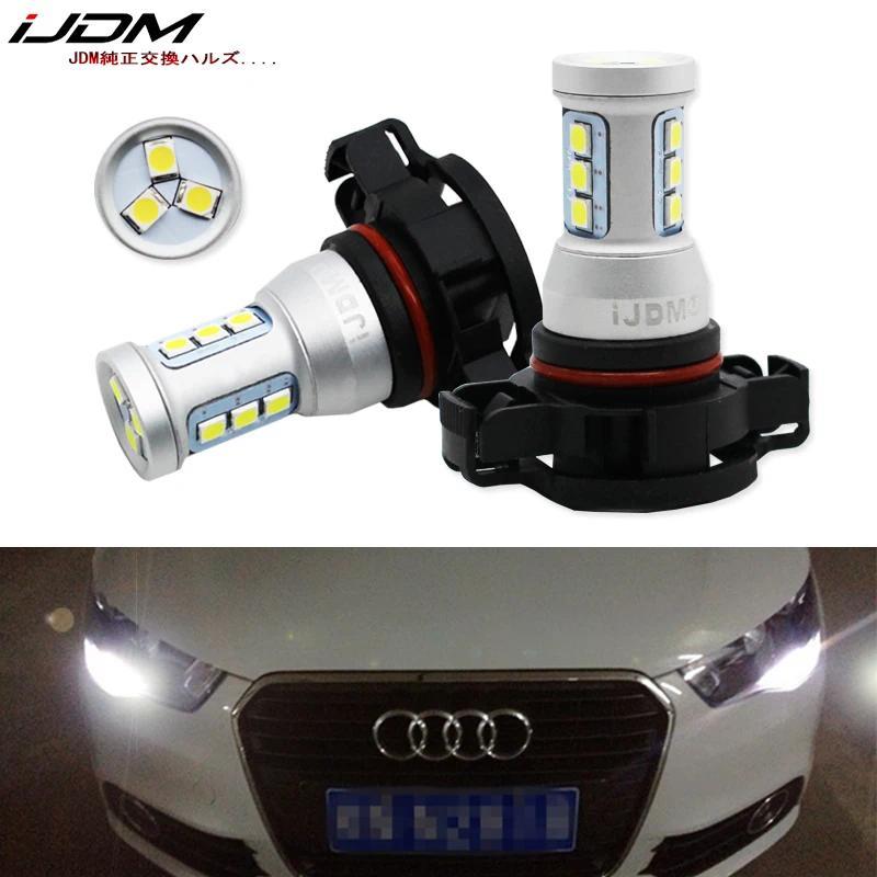 IJDM CANBUS ไม่มีข้อผิดพลาด H16 LED 5202 PS19W PSY24W หลอดไฟ LED สําหรับ AUDI A3 8P 2008 + LED DRL ไ