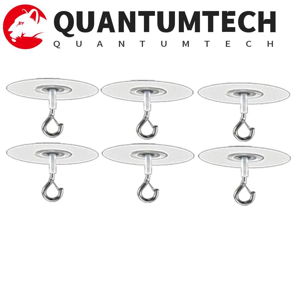 QUANTUMTECH ตะขอแขวนเพดานแบบมีกาวในตัว, ตะขอติดผนังมัลติฟังก์ชั่นโปร่งใส, กระถางดอกไม้รองรับน้ําทนแบริ่งที่แข็งแกร่งตะขอโลหะสําหรับพืชลูกโป่งลมตีระฆัง