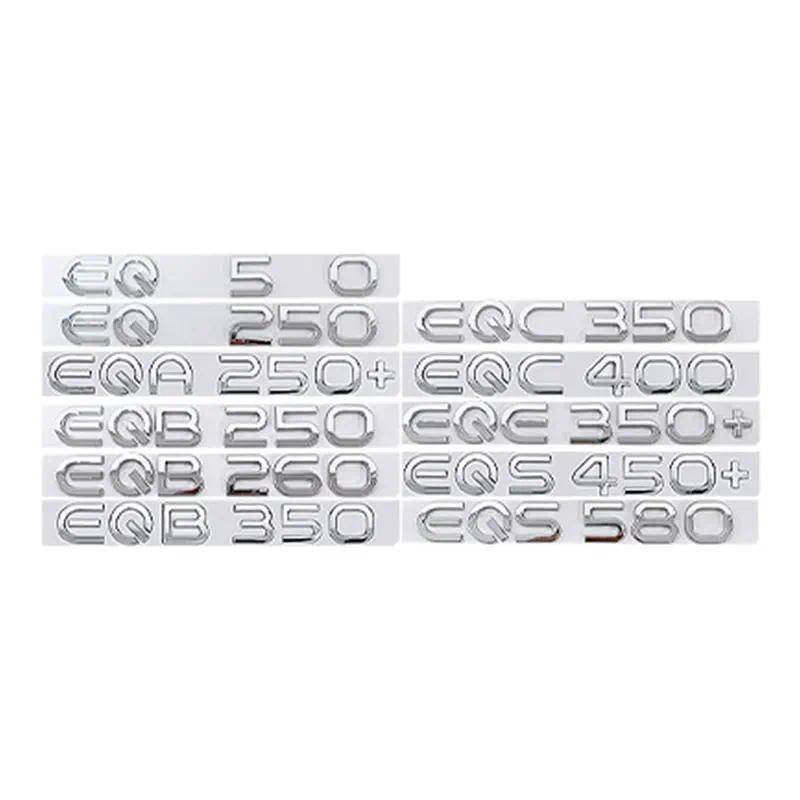 EQ250 EQC400 EQS450+ EQA250 + โลโก้รถสติกเกอร์สําหรับ MercedesBenz พลังงานใหม่รถราง refit EQA EQS EQ