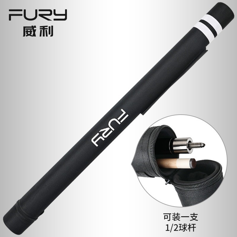 K2K STORE FURY 1/2 แยก Pool Cue Case, 2 หลุมผ้าใบกระเป๋าไม้คิวบิลเลียดสําหรับหัวใหญ่ 9-Ball Cues, สี