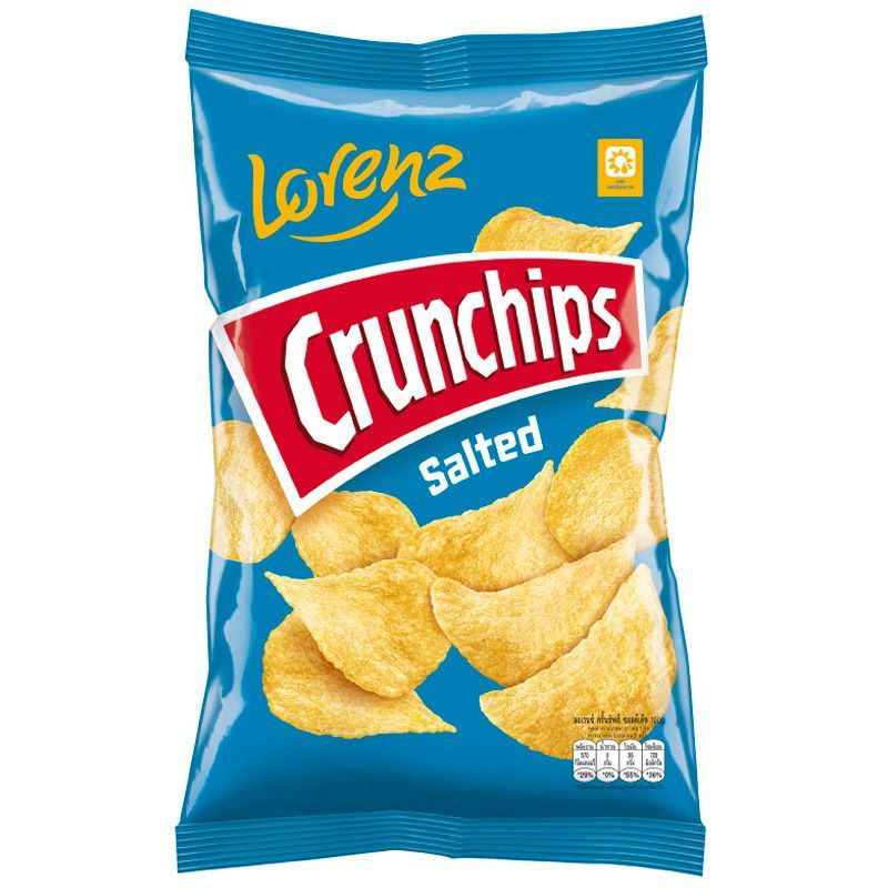 ลอเรนซ์มันฝรั่งครั้นชิพส์รสเกลือ 100กรัม Lorenz Crunchips Salted 100g. [หมายเลขบาร์โค้ด 4017100712203]