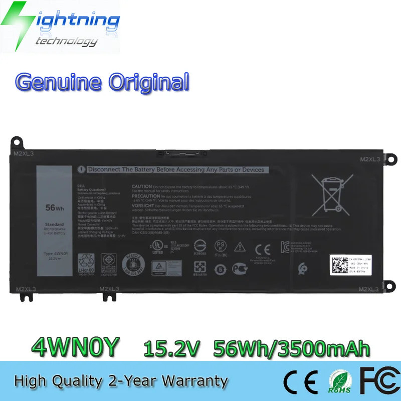 ใหม่ 4WN0Y 15.2V 56Wh แบตเตอรี่แล็ปท็อปสําหรับ Dell Inspiron 13 7353 7577 77778 7779 9P3NW G4MX4 JYF