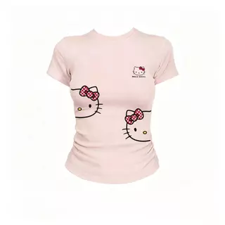 ลดครึ่งราคา! สินค้าขายดีใหม่ล่าสุด: เสื้อยืดลายโบว์สีแดงและดาว สไตล์สตรีท สวมใส่ได้ทุกวัน เนื้อผ้าสบายและระบายอากาศได้ดี