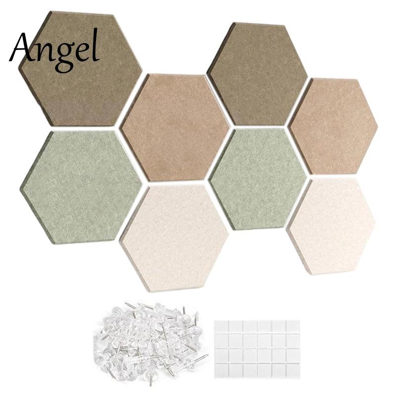 Felt Bulletin Board Tiles-Hexagon Cork Board ทางเลือก 8-Pack สําหรับตกแต่งผนังสําหรับ,ห้องนั่งเล่น &