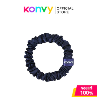 Konvy Silk Skinny Scrunchies คอนวี่ ยางรัดผมผ้าไหม แบบบาง (Deep Blue/Golden/Pink)