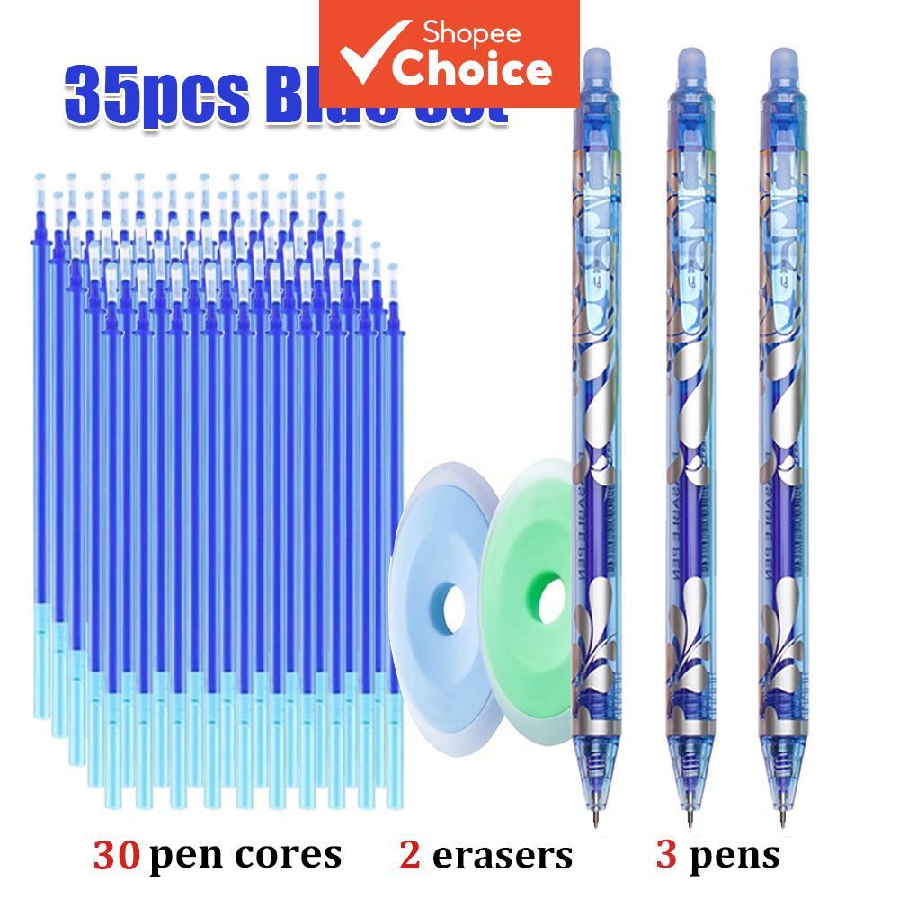 ชุดปากกาเจลลบได้ 6 สี 0.5 มม. หลอดเข็มเต็มความจุขนาดใหญ่เครื่องเขียนสํานักงาน