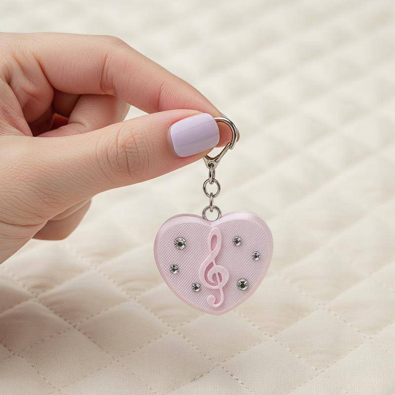 YosunRui] 3D พิมพ์น่ารัก Musical Note Heart Cord Keeper แบบพกพาหูฟัง Wire Organizer จี้ของขวัญสําหรับนักเรียนใหม่
