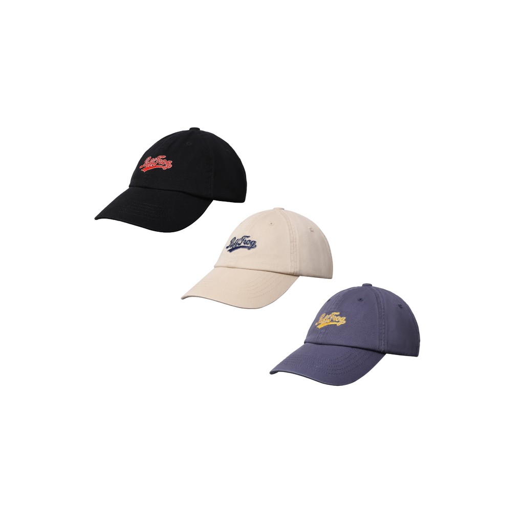 PuffFrog Basic Baseball Hat PuffFrog Basic Silver Thread ปัก Washed Baseball Hat