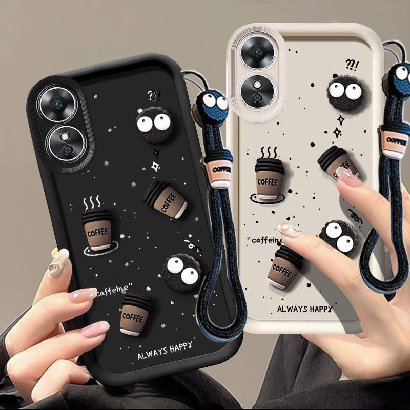 oppo a17k เคส oppo a17 เคส 3D Cup Design เคสโทรศัพท์มือถือ TPU ทนทาน