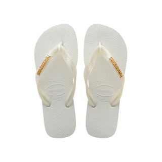 HAVAIANAS รองเท้าแตะ Top Logo Metallic WHITE 41272440001NF_C5WTXX