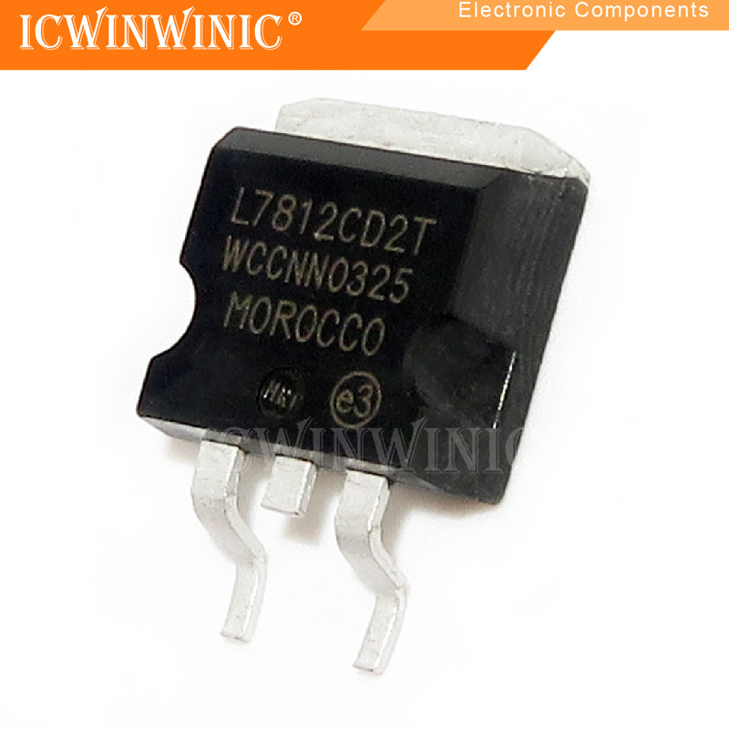 5 ชิ้น L7812CD2T L7812 TO-263 IC วงจรรวม
