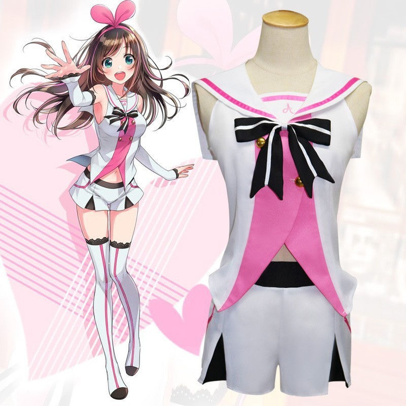 ปัญญาประดิษฐ์ YouTuber เสมือน Kizuna Ai Kizuna Ai ชุดกะลาสีคอสเพลย์เครื่องแต่งกายสูท