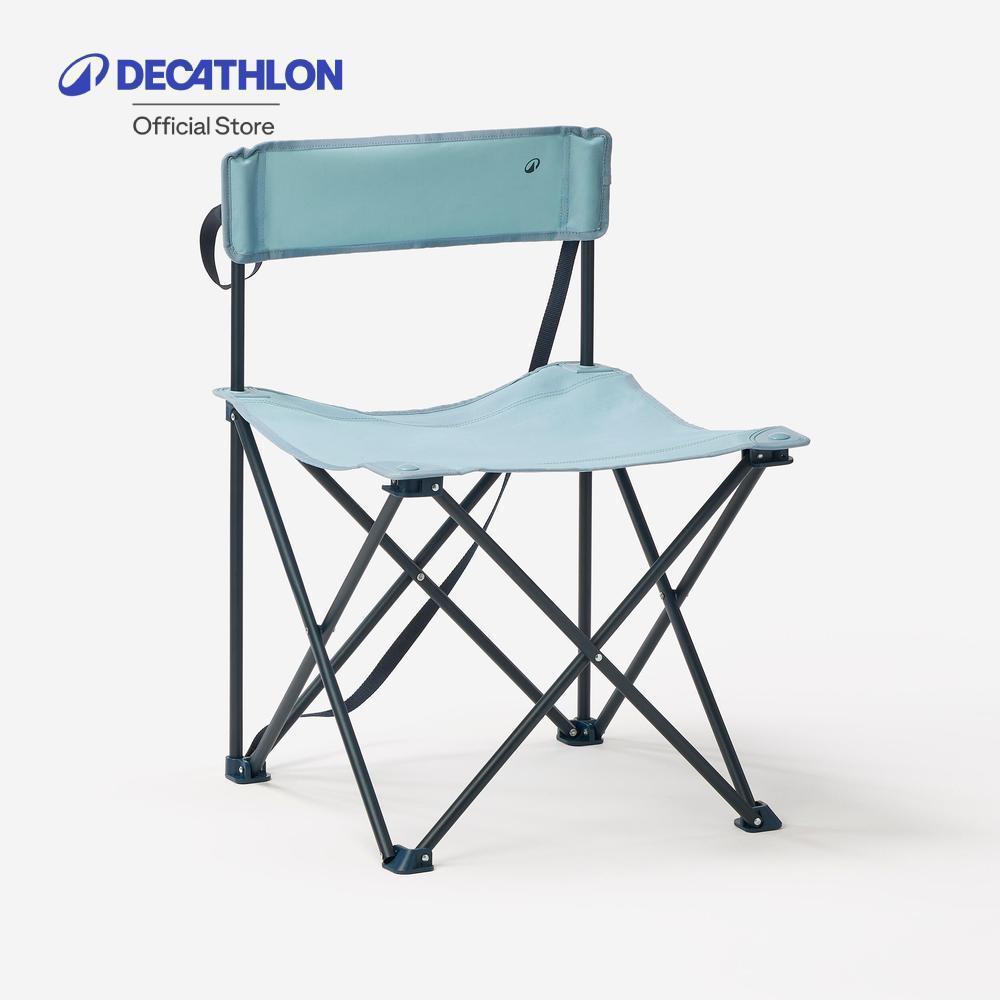 Decathlon Folding Camping Chair เก้าอี้พับสำหรับการตั้งแคมป์ รุ่น Basic - Blue