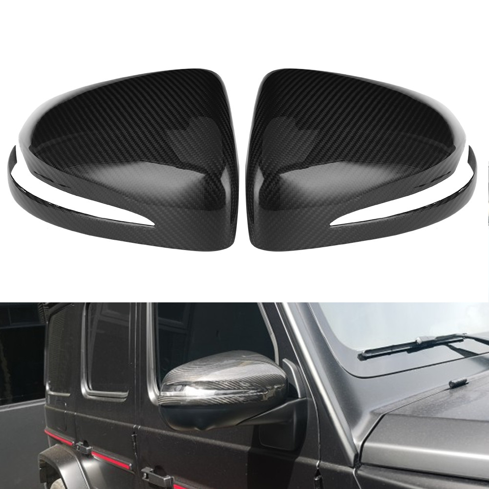Shopp แห้งคาร์บอนไฟเบอร์กระจกมองหลังฝาครอบรถ Refitting Fit สําหรับ MERCEDES Benz GClass G500 2018202