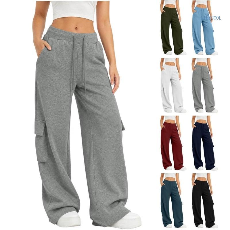 Women Sweatpants Casual Cargo Pants with Pockets  Waist Joggers with Pocket