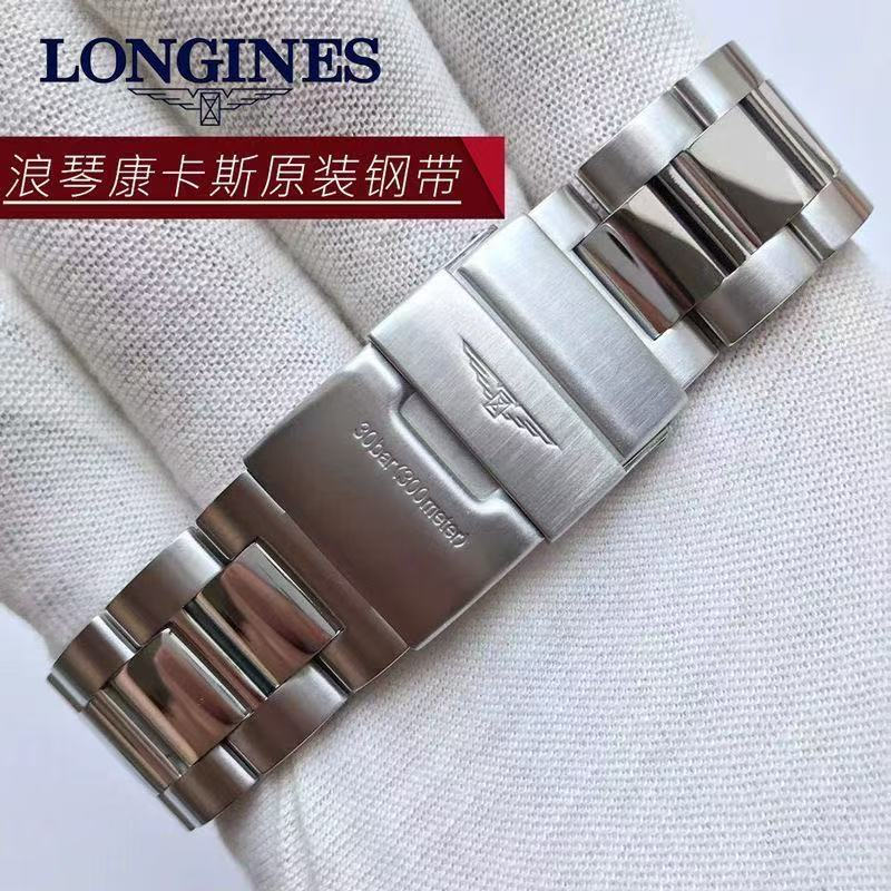 สร้อยข้อมือสแตนเลสแข็งขนาด 21 มม. สําหรับ Longines Conquest - กันน้ําและรอยขีดข่วน