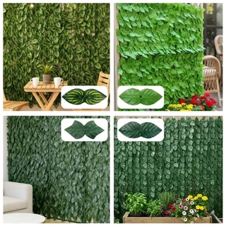 รั้วใบไม้ปลอมประดิษฐ์ ขนาด 0.5x3 / 1x3 เมตร ถอดประกอบง่าย ตกแต่งสวน บ้าน รั้วต้นไม้ปลอม ดอกไม้ปลอม