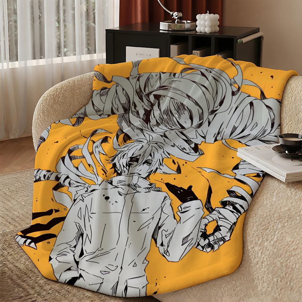 อะนิเมะ A-Ajin Demi Human-n โยนผ้าห่มสักหลาดนุ่มอุ่น, Multi-ใช้สําหรับเตียงโซฟา Camping Travel Nap