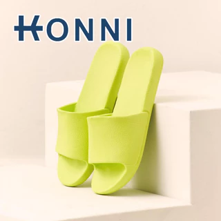 KONNI รองเท้าแตะ ใส่ในบ้าน ห้องน้ำ กันลื่น น้ำหนักเบา รองเท้าแบบสวม สีทึบเรียบง่าย นุ่มสบาย ผู้ชาย ผู้หญิง