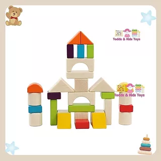 ๋JKP Toys ของเล่นไม้เสริมพัฒนาการ บล็อกไม้กระตุ้นความคิด เป็นชุดบล็อกไม้ 30 ชิ้น