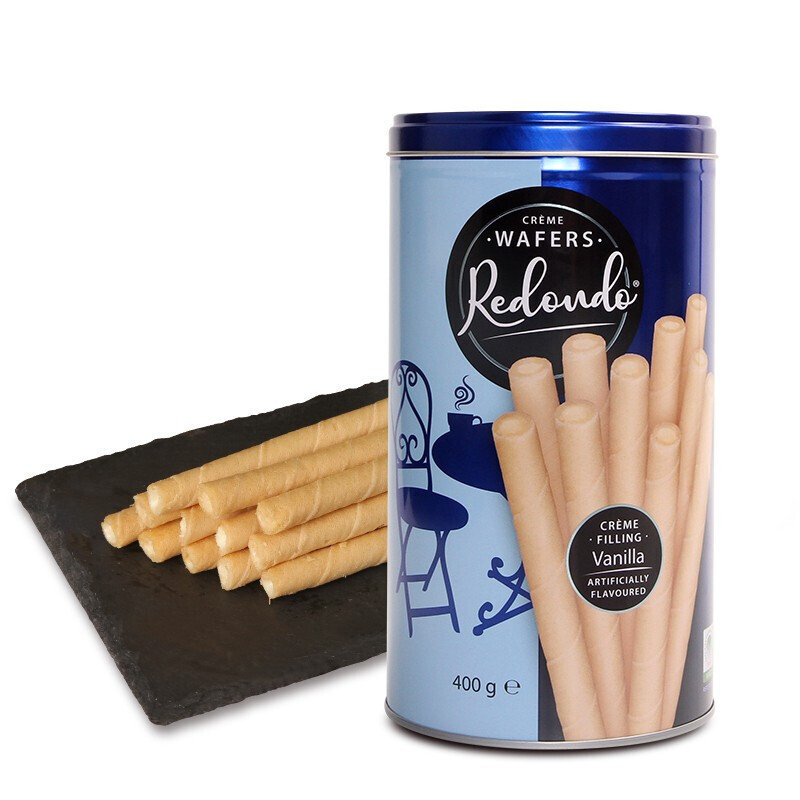 อินโดนีเซียนําเข้า Redan Multi-Brand Wafer Rolls Vanilla Chocolate Flavour Egg Rolls บิสกิตหลวมกรอบ 