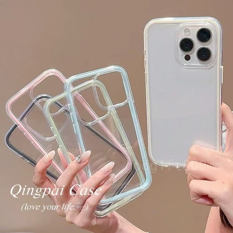 Vivo Y600 Pro เคสโทรศัพท์สําหรับ Vivo Y500S Y500i Y500 Pro ปลอก 2 IN 1 สีลูกกวาดขอบโปร่งใสกันกระแทก