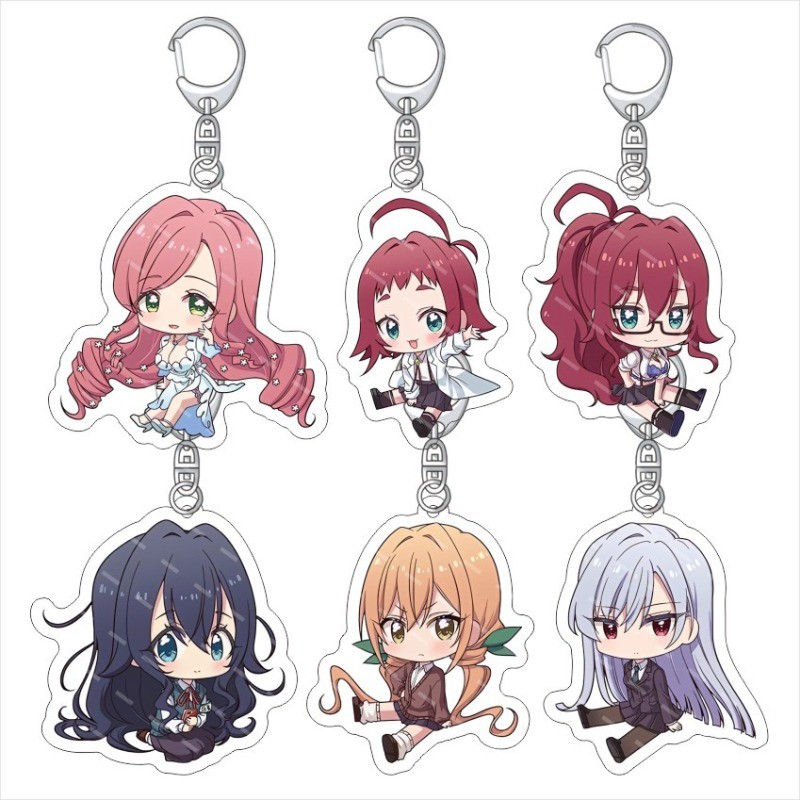 Hyakano อะนิเมะ KeyChain Rentaro Aijo Hakari Hanazono ผู้ชายพวงกุญแจสําหรับผู้หญิงการ์ตูนคอสเพลย์รูป