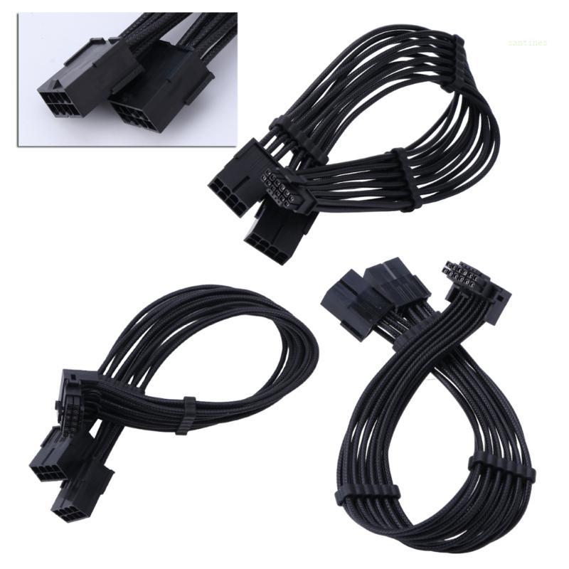 San * ที่แข็งแกร่ง 2x 8Pin หญิง PCIE 5 0 12 + 4 16Pin สายการ์ดวิดีโอสําหรับ RTX4000 RTX40