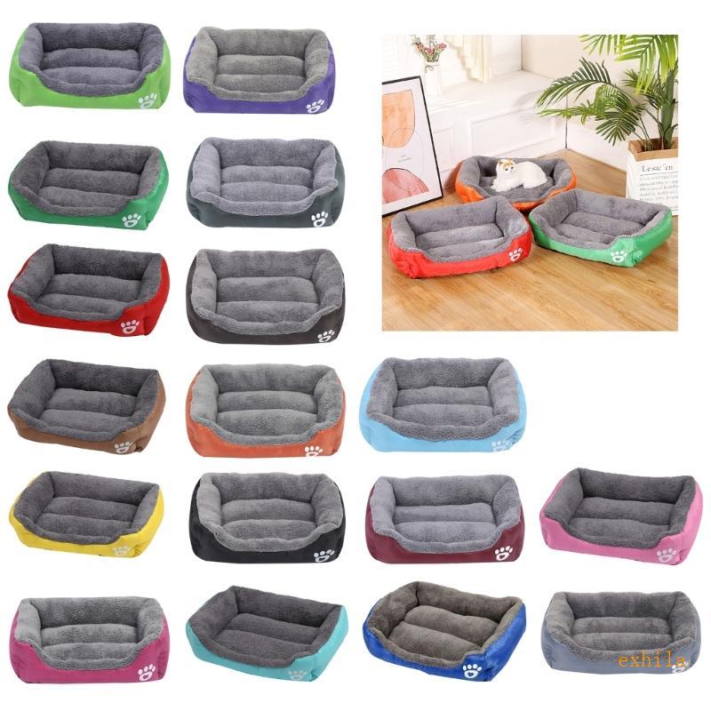 Exhila Dog Puppy Bed Furry โซฟาเบาะหนาสําหรับสัตว์เลี้ยงขนาดเล็กขนาดกลางขนาดใหญ่