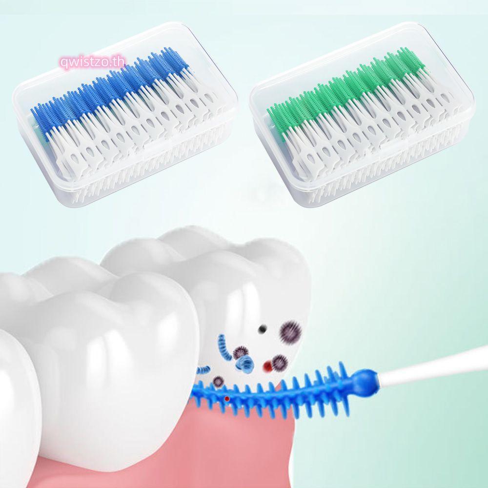 QWISTZO Floss Tooth Gap Oral Care Soft Silicone Interdental Brush