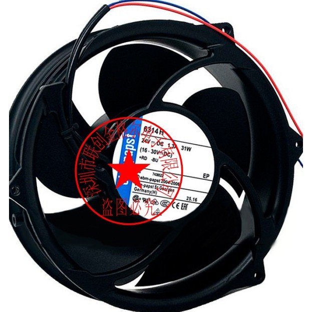 [พัดลมระบายความร้อนพร้อมสต็อก] 6314/2HP 24V 30W 6314/17TDHHP 6314/2MP พัดลมนําเข้าอินเวอร์เตอร์เยอรม
