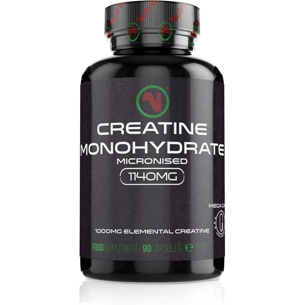 Creatine Monohydrate Mega Capsules – Pre Workout & Post Workout สําหรับกล้ามเนื้อ Performance & Reco