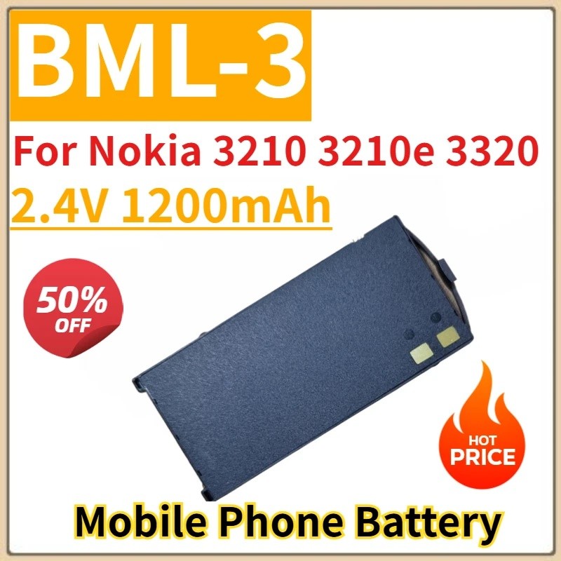 ใหม่ Replacment แบตเตอรี่โทรศัพท์มือถือ 2.4V 1200mAh BML-3 สําหรับ Nokia 3210 3210e 3320