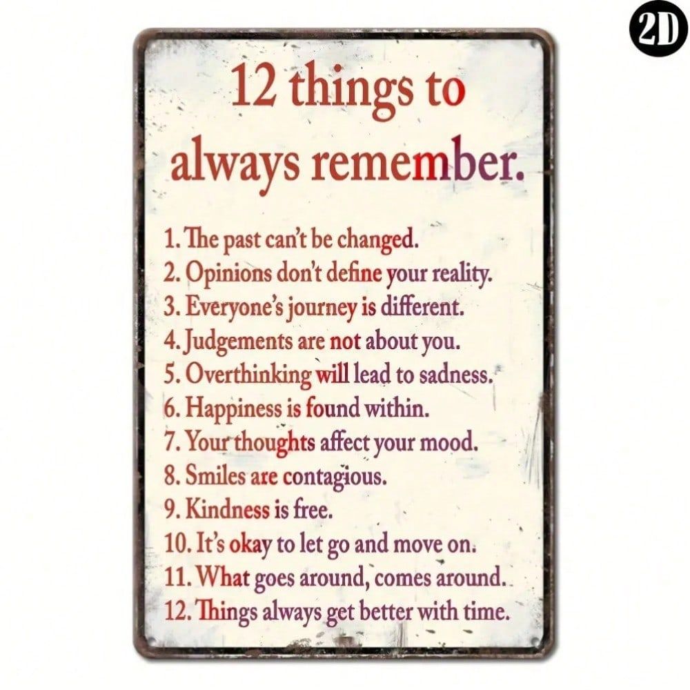 CIFbuy Vintage ป้ายโลหะ 12 สิ่งที่ Forever 8x12 นิ้วตลก Wall Decor แขวน Art สําหรับโรงรถ Man Cave Ba
