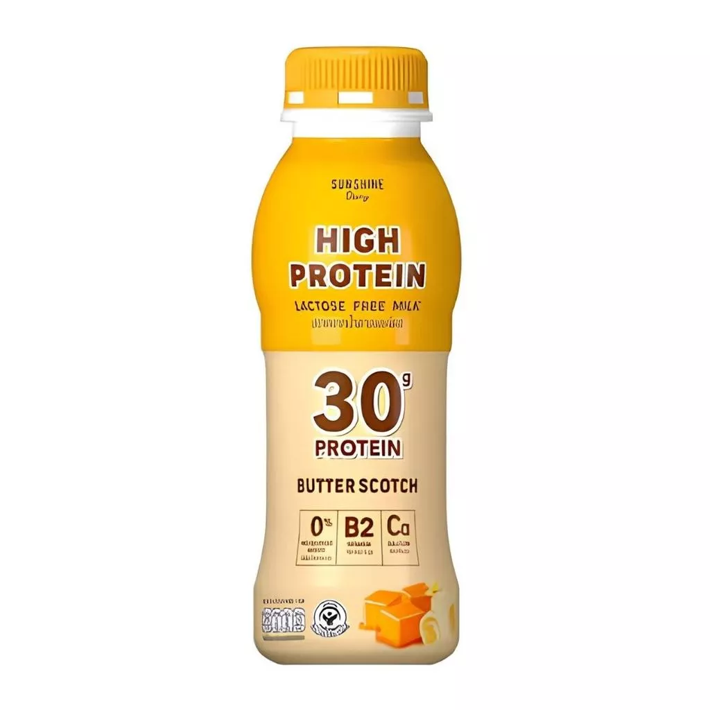 ซันชายน์แดรี่ ไฮโปรตีนบัตเตอร์สก็อตซ์ Sunshine High Protein Butter Scotch 340ml.