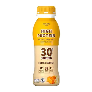 ซันชายน์แดรี่ ไฮโปรตีนบัตเตอร์สก็อตซ์ Sunshine High Protein Butter Scotch 340ml.