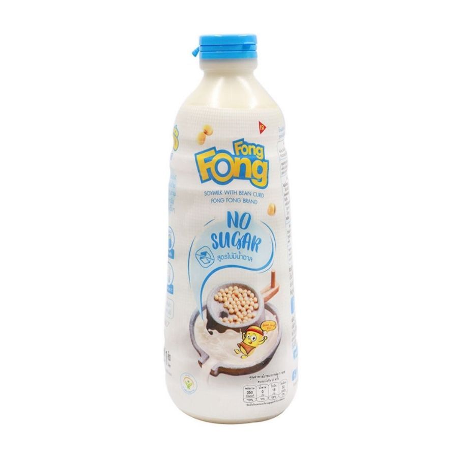 ฟองฟอง น้ำนมถั่วเหลืองผสมฟองเต้าหู้สูตรไม่มีน้ำตาล Fong Fong Curd Soy Milk No Sugar 1ltr.