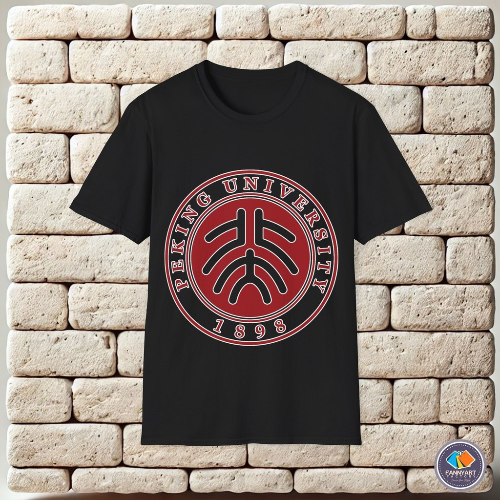 2026年新款纯棉เสื้อยืดPeking University Emblem Logo เสื้อยืด Unisex XS-3XL
