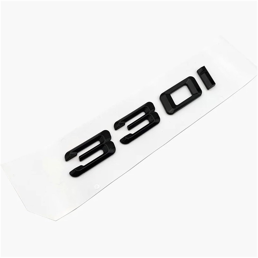 3D ABS Chrome สีดํา 330i โลโก้ 330d สัญลักษณ์ตัวอักษรสติกเกอร์รถด้านหลัง Badge สําหรับ E46 E90 E91 E