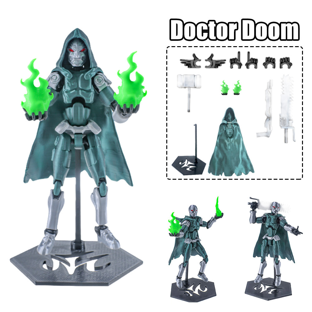 Doctor Doom Action Figure 3D การพิมพ์ Dr Doom รุ่น Lucky 13 Dummy เครื่องประดับตกแต่งคอลเลกชันของขวั
