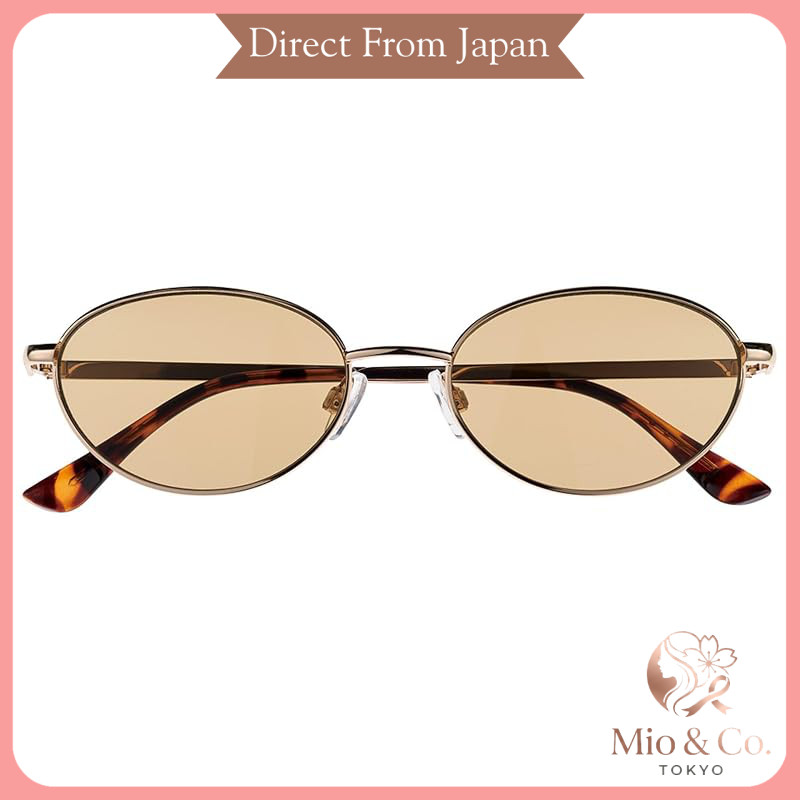 meigan Nagoya Eyewear Women's Fashionable Sunglasses UV Protection 99% UV400 Oval Small Metal Frame 